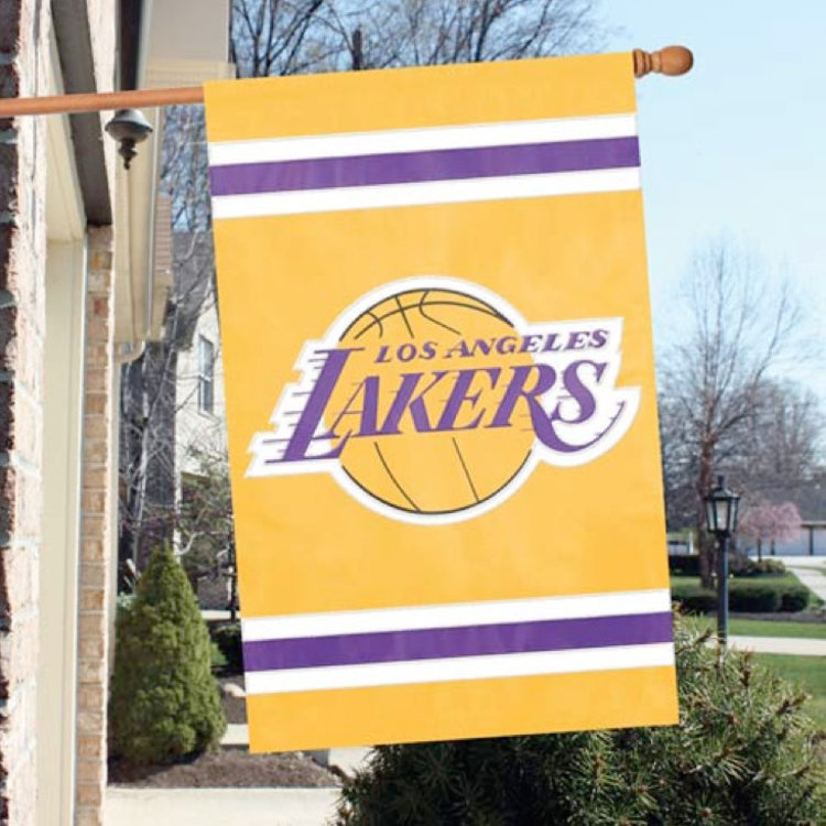 Party Animal, Inc. 2-Sided Applique Banner Flag NBA Los Angeles Lakers