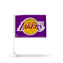 Rico Industries NBA Los Angeles Lakers Rico Logo Car Purple Flag White Stick