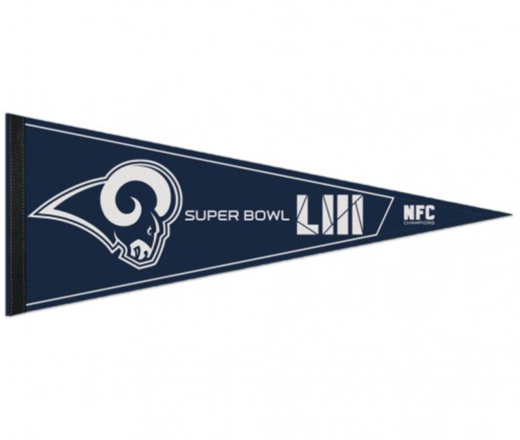 Wincraft NFL Rams Logo SB53 Bound Premium Pennant