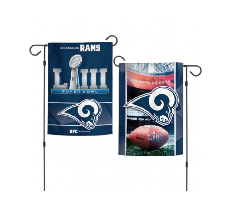 Wincraft NFL Los Angeles Rams SB53 Bound Garden/Window Flag