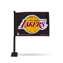 Rico Industries NBA Los Angeles Lakers Rico Logo Car Black Flag Black Stick