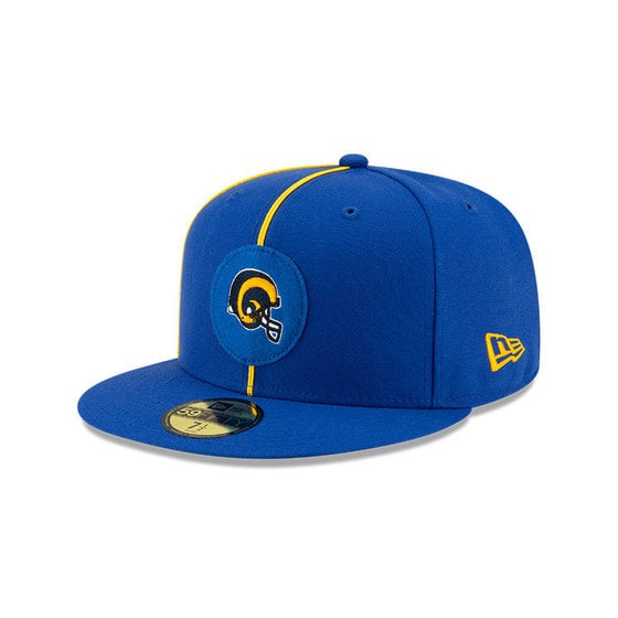 LA Rams New Era Script Fitted 5950 Navy /Gold - The Locker Room of Downey