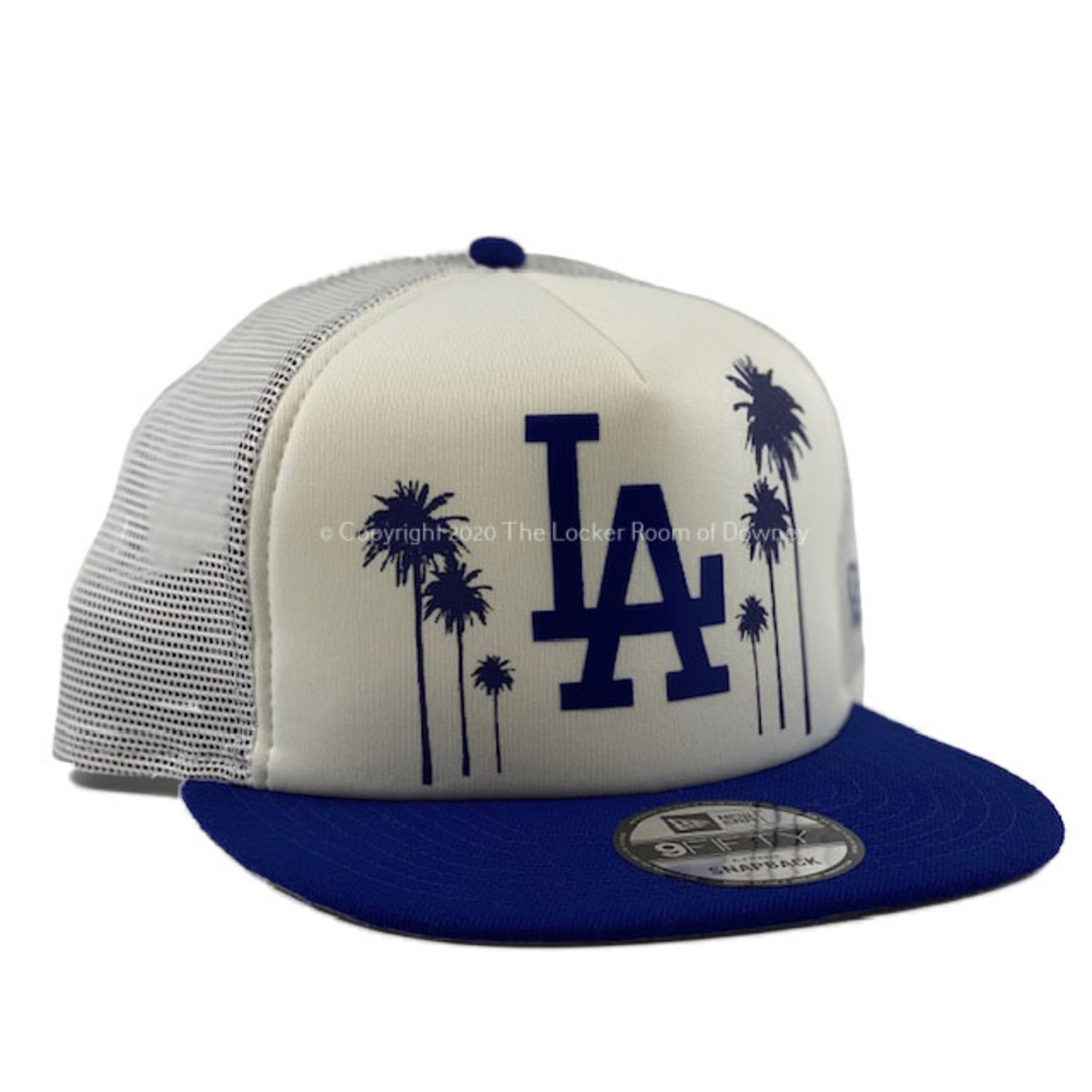 dodgers mesh trucker hat