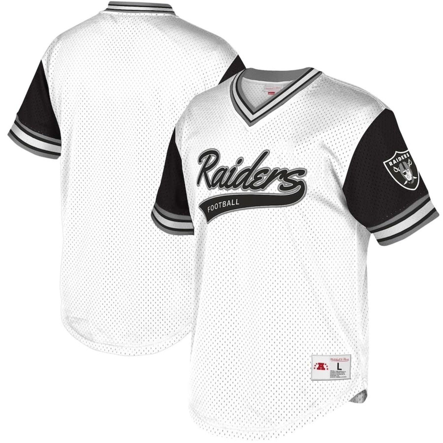 Raiders M&N Men's Mesh V-Neck Jersey - The Locker Room of Downey