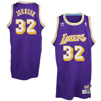 Adidas LA Lakers Men's Adidas 1979-1980 Magic Johnson #32 Swingman  Jersey Purple