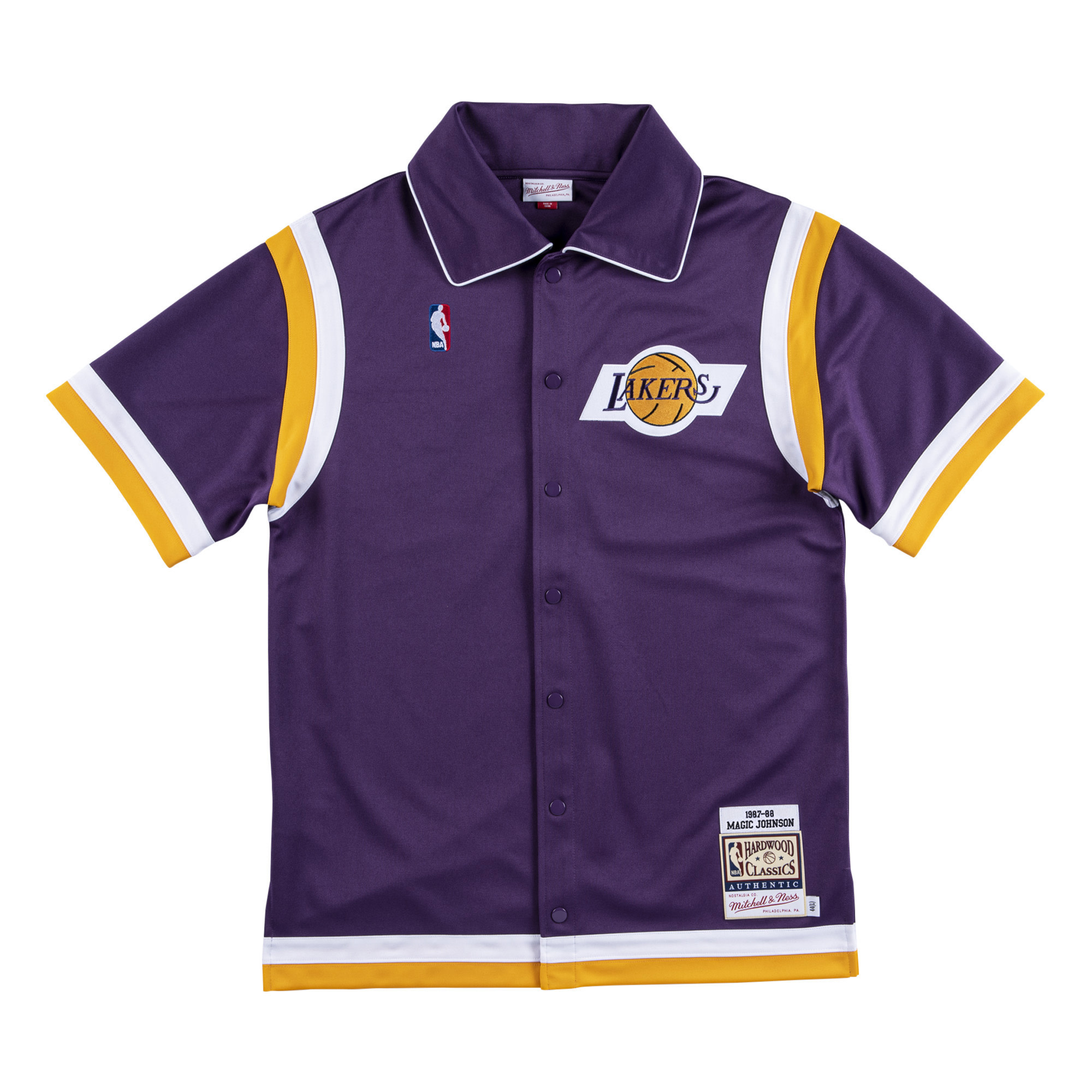 Youth Mitchell & Ness Magic Johnson Black/Purple Los Angeles