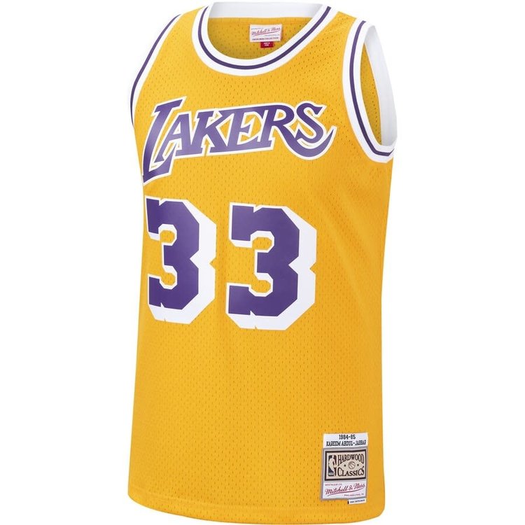 Mitchell and Ness LA Lakers Men's Mitchell & Ness 1984-85 Kareem Abdul-Jabbar #33 Swingman Jersey Gold