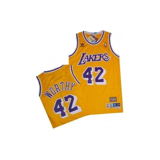 Adidas LA Lakers Men's Adidas 1979-1980 Magic Johnson #32 Swingman Jersey  Gold