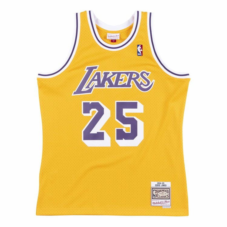 Mitchell and Ness LA Lakers Men's Mitchell & Ness 1994-95 Eddie Jones #25 Swingman Jersey Gold
