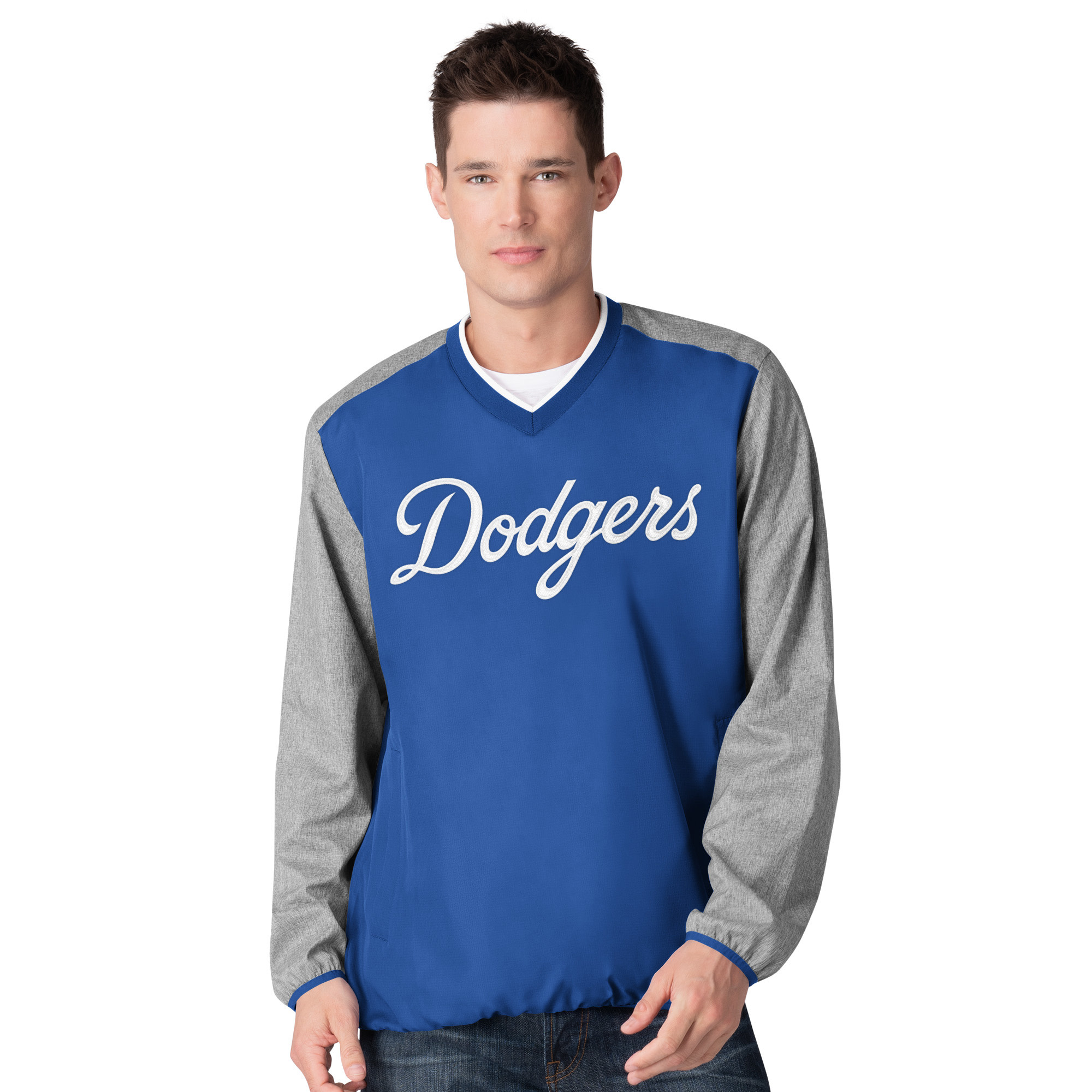 LA Dodgers M GIII Clutch Hitter Black V-Neck Pullover - The Locker Room of  Downey