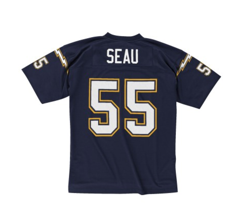 Mitchell and Ness LA Chargers Men's Mitchell & Ness 1994 Junior Seau #55 Jersey Navy