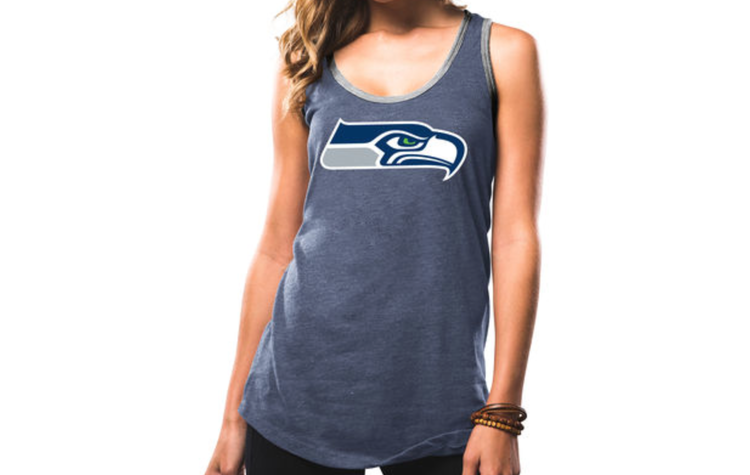 Majestic Seattle Seahawks W Tank Tested Heather Blue