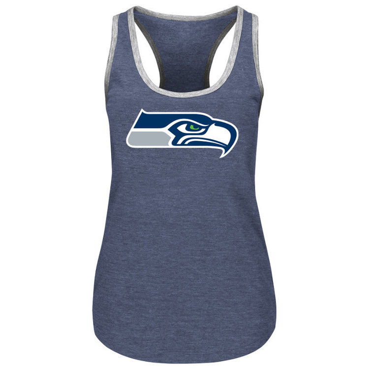 Majestic Seattle Seahawks W Tank Tested Heather Blue