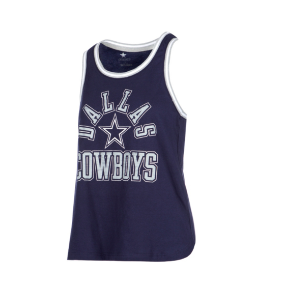 Women's Heathered Gray/Navy Dallas Cowboys Tiffany Tank Top