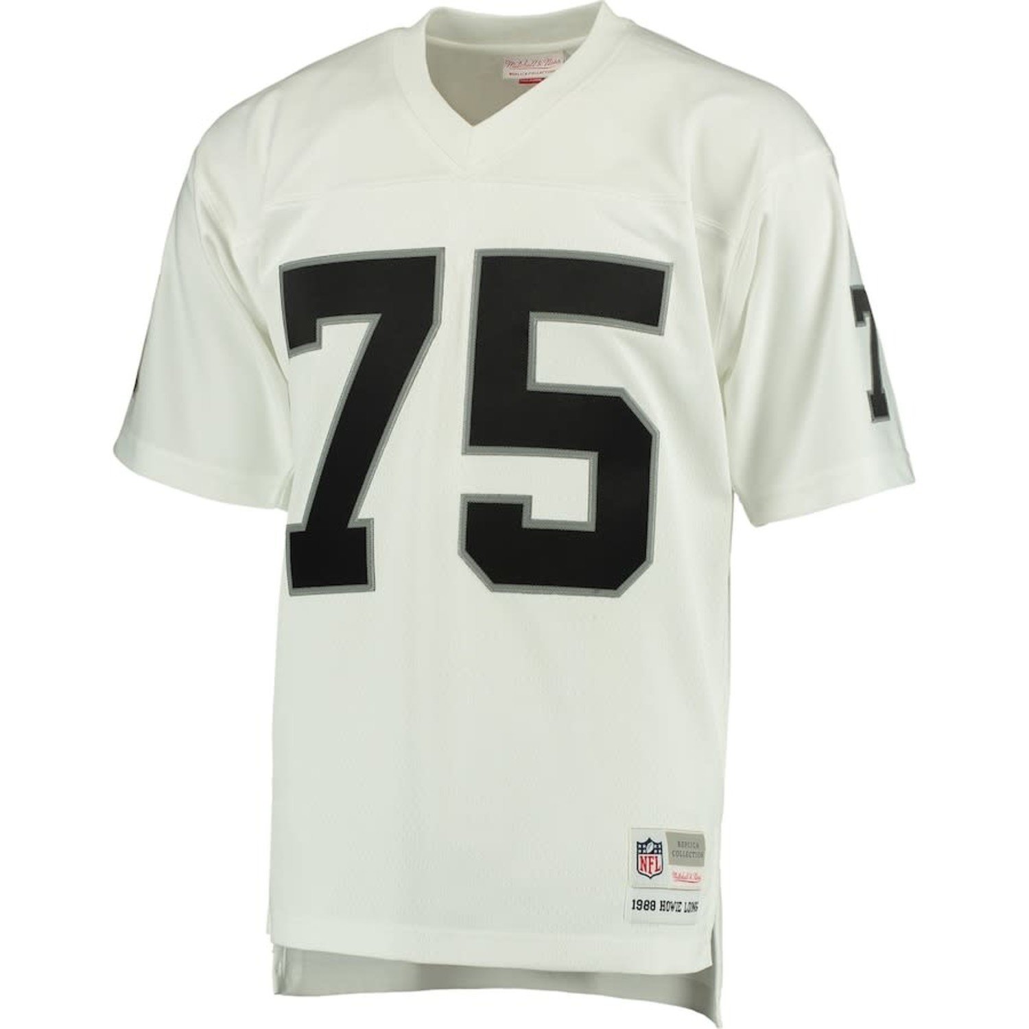 Las Vegas Raiders No75 Howie Long Men's Black V White Peace Split Nike Vapor Untouchable Limited Jersey