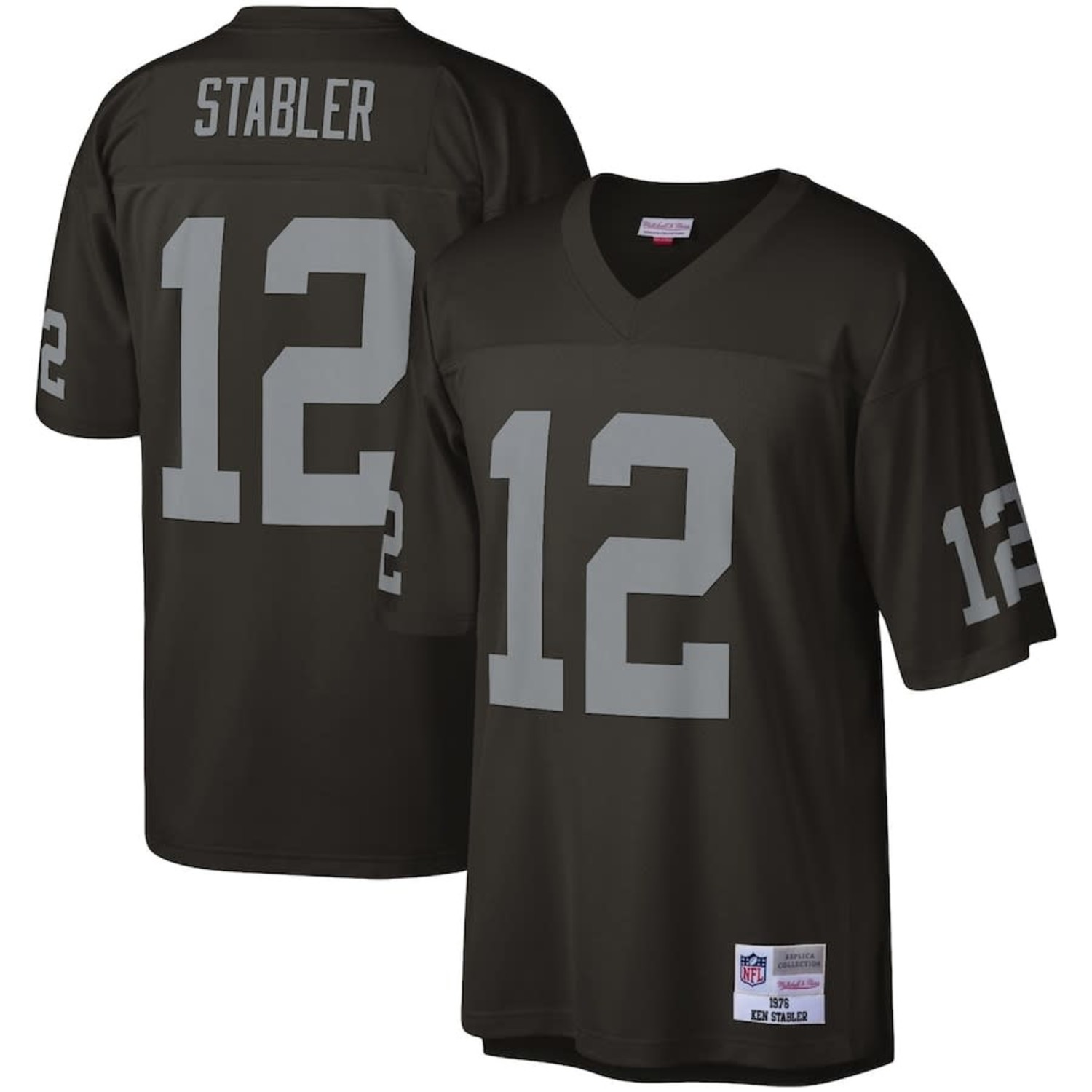 NFL Raiders Men's Mitchell & Ness Authentic 1976 Ken Stabler #12 Jersey  Black - The Locker Room of Downey