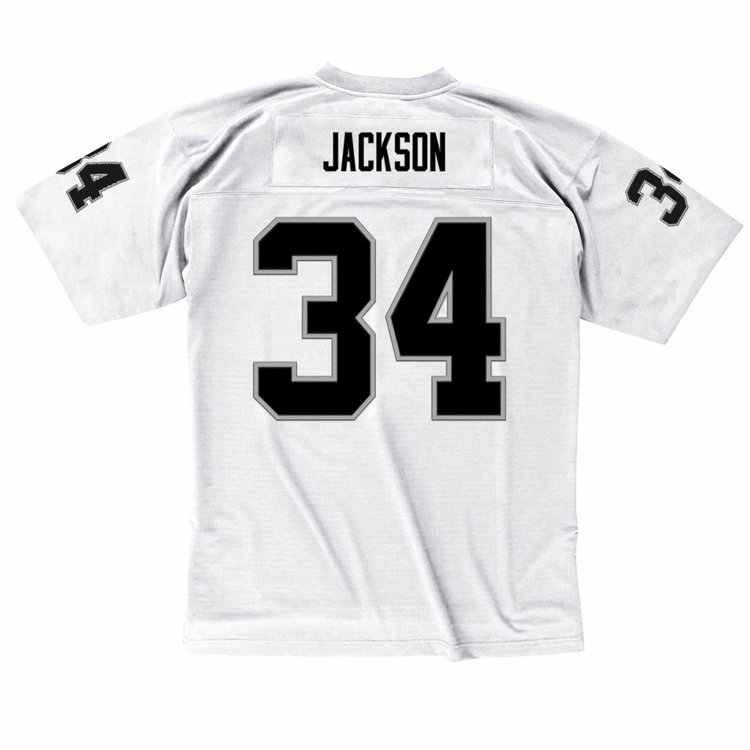 Mitchell and Ness NFL Los Angeles Raiders Men's Mitchell & Ness 1988 Bo Jackson #34 Jersey White