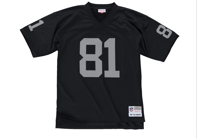 Mitchell and Ness NFL Los Angeles Raiders Men's Mitchell & Ness 1997 Tim Brown #81 Jersey Black
