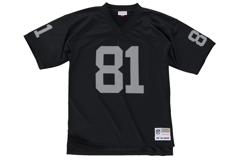 Mitchell and Ness NFL Los Angeles Raiders Men's Mitchell & Ness 1997 Tim Brown #81 Jersey Black