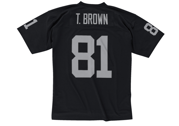 Mitchell and Ness NFL Los Angeles Raiders Men's Mitchell & Ness 1997 Tim Brown #81 Jersey Black