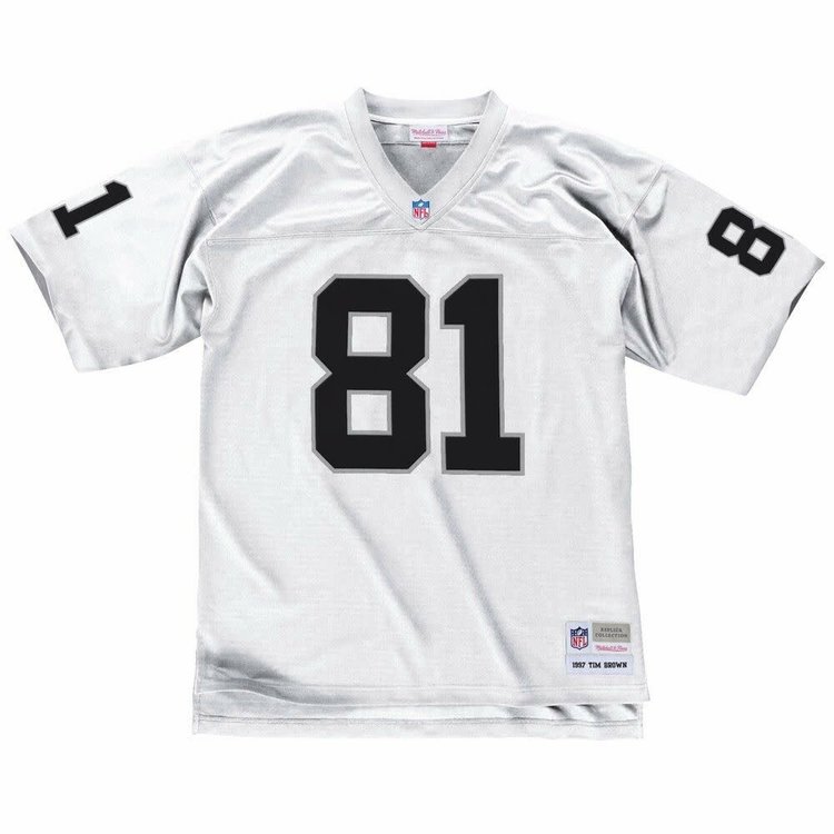 Mitchell and Ness NFL Los Angeles Raiders Men's Mitchell & Ness 1997 Tim Brown #81 Jersey White