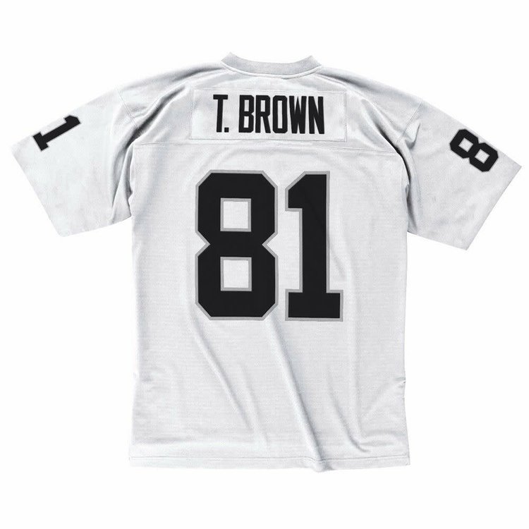 Mitchell and Ness NFL Los Angeles Raiders Men's Mitchell & Ness 1997 Tim Brown #81 Jersey White