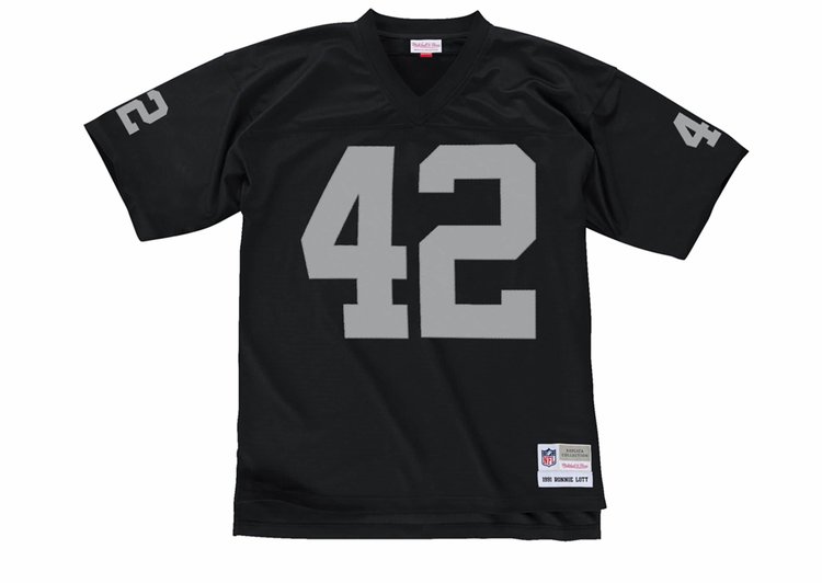 Mitchell and Ness NFL Raiders Men's Mitchell & Ness 1991 Ronnie Lott #42 Jersey Black