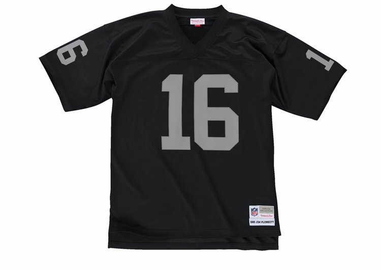 Mitchell and Ness NFL Raiders Men's Mitchell & Ness 1980 Jim Plunkett #16 Home Jersey Black