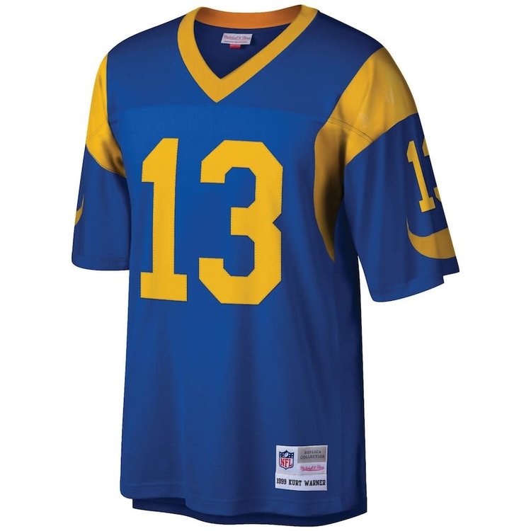 Mitchell and Ness LA Rams Men's Mitchell & Ness 1999 Kurt Warner #13 Jersey Blue