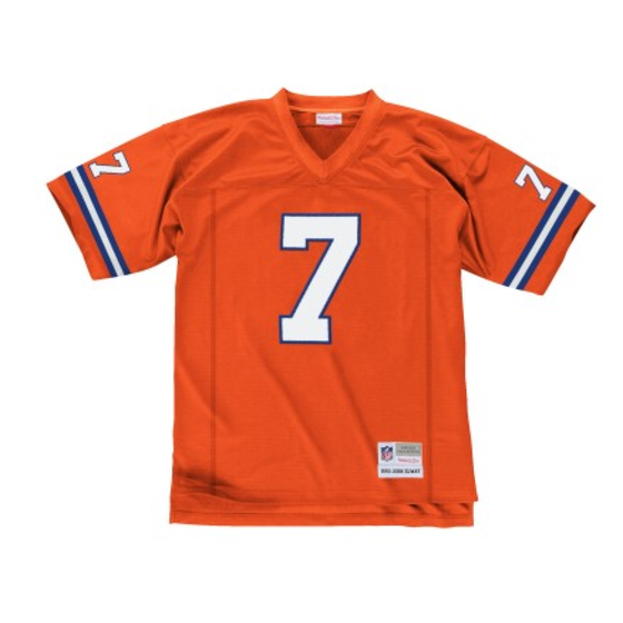 Mitchell & Ness White NFL Denver Broncos #7 John Elway Football Jersey Mens 52 by