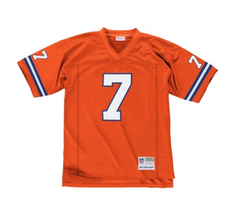 Mitchell and Ness Denver Broncos Men's Mitchell & Ness 1990 John Elway #7 Jersey Orange