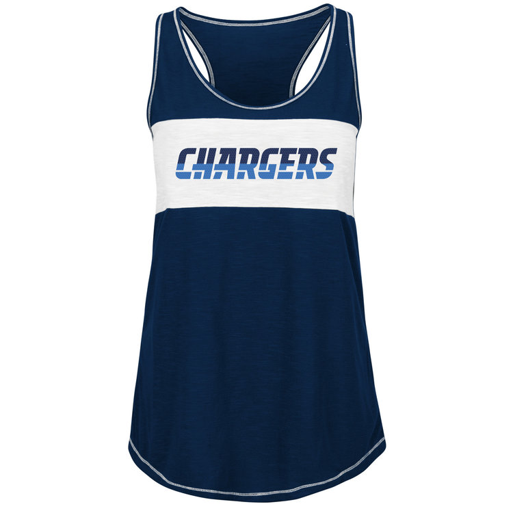 Majestic LA Chargers Women's Game Time Glitz Tank