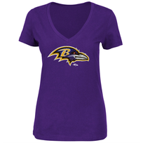 Majestic Baltimore Ravens W V-Neck Defiant Victory