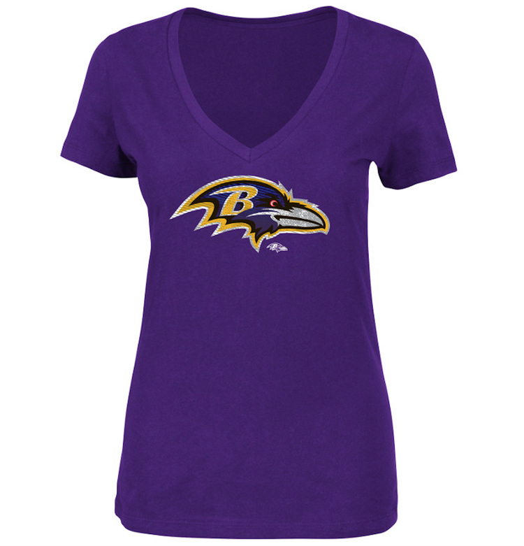 Majestic Baltimore Ravens W V-Neck Defiant Victory