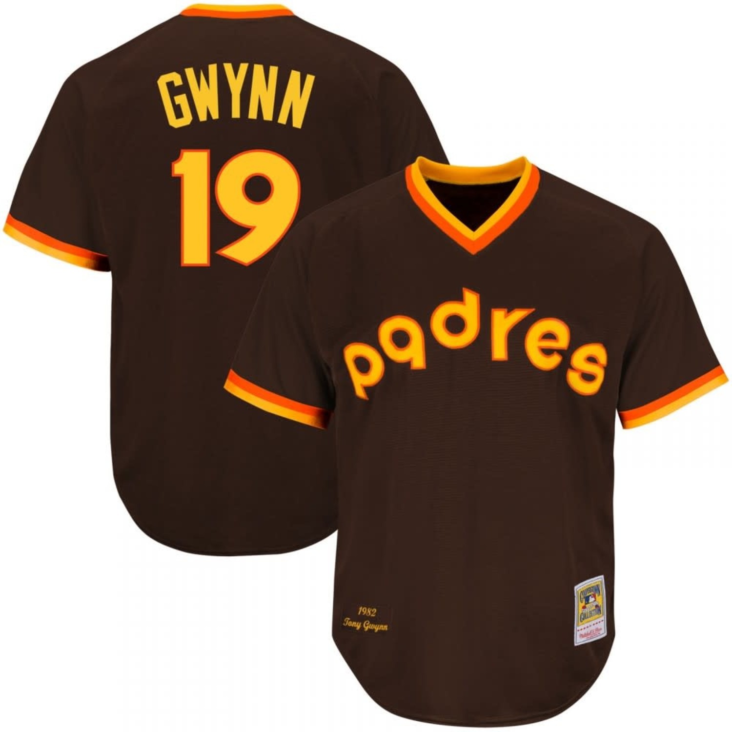 Men's Mitchell and Ness San Diego Padres #19 Tony Gwynn Authentic