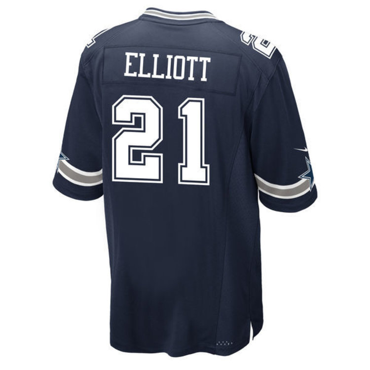 Nike Dallas Cowboys Men's Nike Ezekiel Elliott #21 Game Jersey Navy