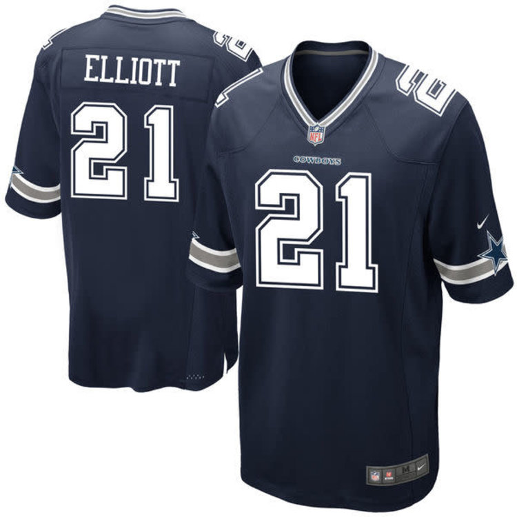 Nike Dallas Cowboys Men's Nike Ezekiel Elliott #21 Game Jersey Navy
