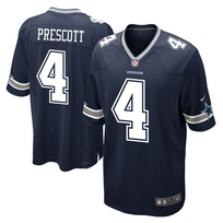 Nike Cowboys Men's Nike Dak Prescott #4 Game Jersey Navy