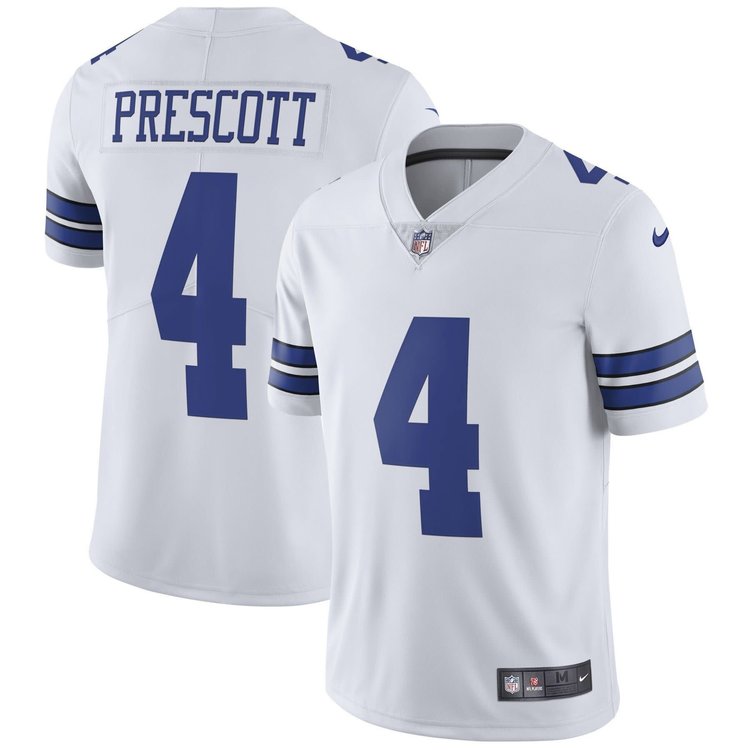 Nike NFL Dallas Cowboys Men's Nike Dak Prescott #4 Limited Jersey White