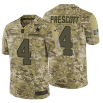 Nike NFL Dallas Cowboys M 2018 Salute To Service Prescott #4 Jersey