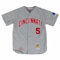 Mitchell and Ness Cincinnati Reds Mitchell and Ness  Authentic Johnny Bench #5 Men's Jersey