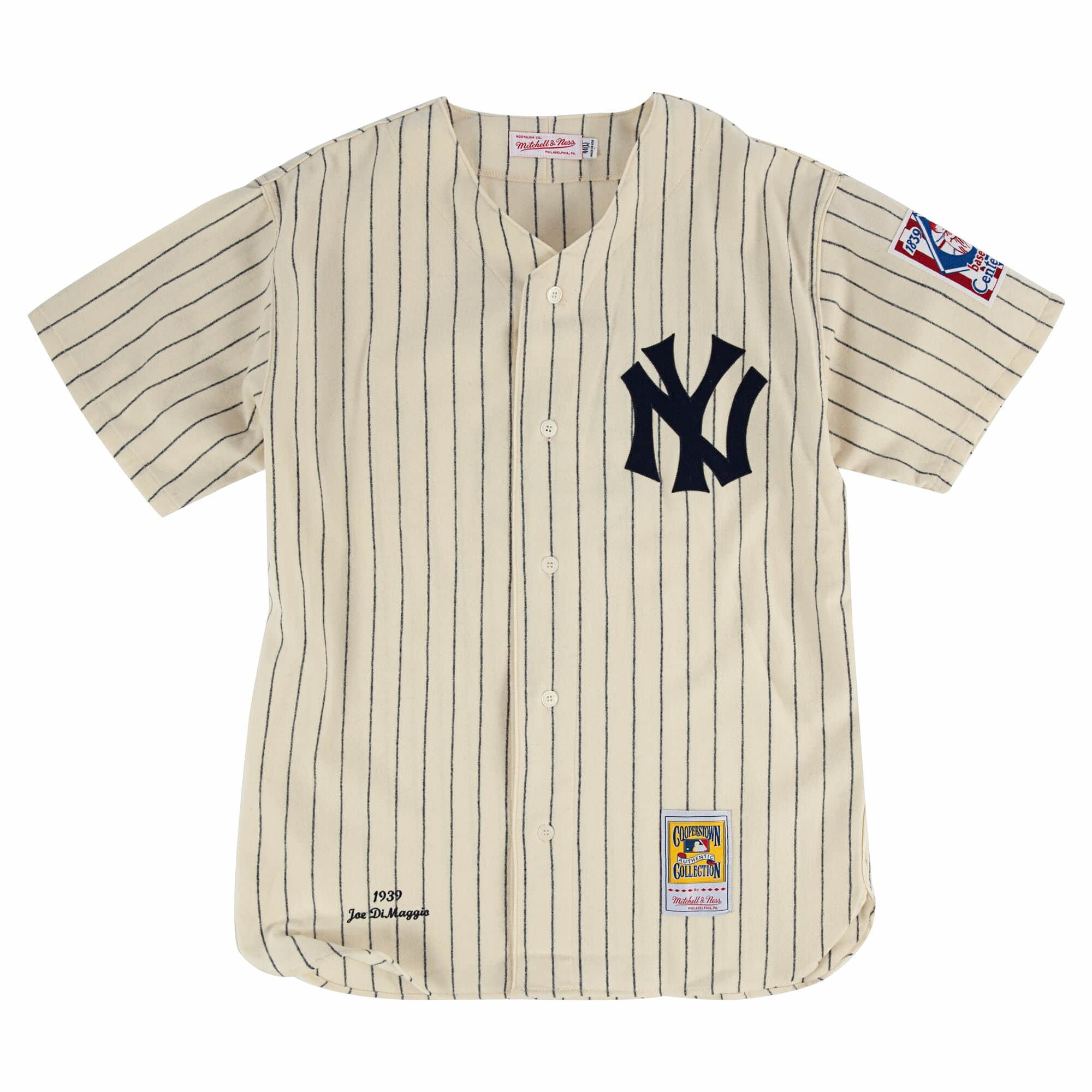 MLB Yankees 5 Joe DiMaggio Grey 1939 Mitchell and Ness Men Jersey