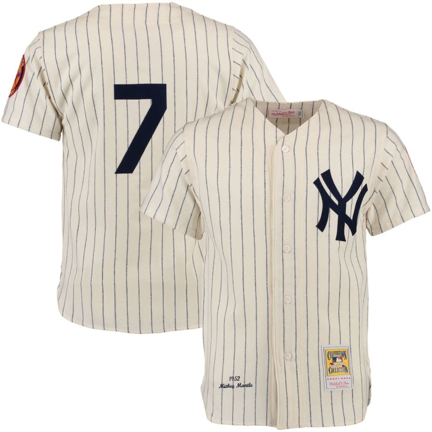 Mickey Mantle Yankees 1951-1968 Signed Mitchell Ness 1952 Road