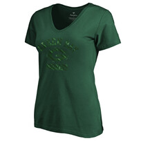 Majestic Green Bay Packers W Tonal Shine V-Neck