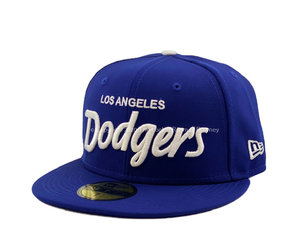 New Era Caps Dodgers Script Tee Royal/White