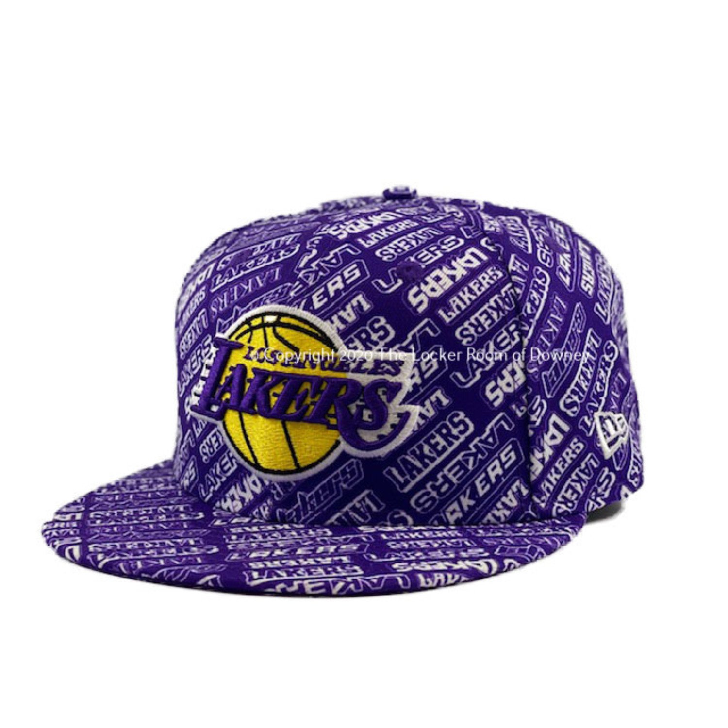 LA Lakers New Era Team Print 950 Snapback Purple - The Locker Room of Downey
