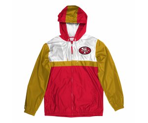 Arched Retro Lined Windbreaker San Francisco 49ers - Shop Mitchell & Ness  Outerwear and Jackets Mitchell & Ness Nostalgia Co.