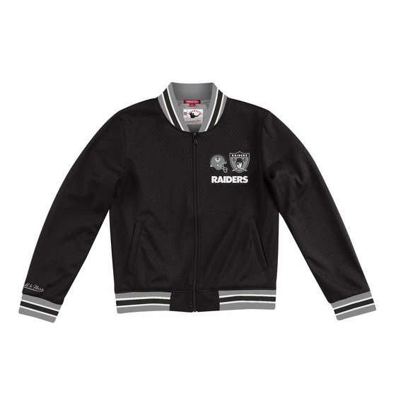 Raiders Women's NE Sherpa Black F/Z Hoodie - The Locker Room of Downey