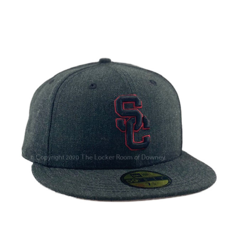 New Era USC Trojans Heather Black