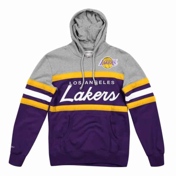 Mitchell and Ness LA Lakers Mitchell & Ness Head Coach Hoodie Purple/Gold